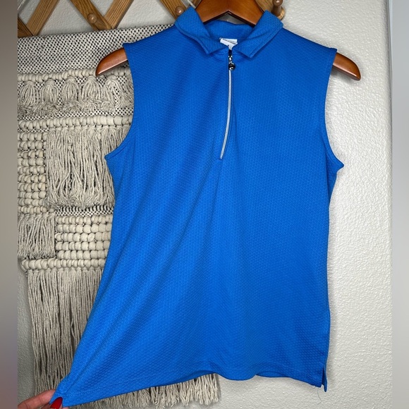 Daily Sports Peoria Sleeveless Polo in Blue - Picture 1 of 6